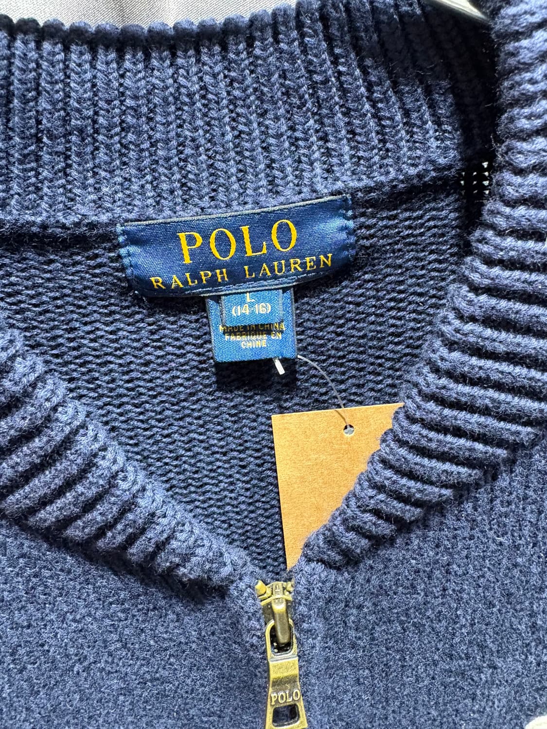 L 폴로랄프로렌 P로고 스트라이프 니트집업 상품이미지5