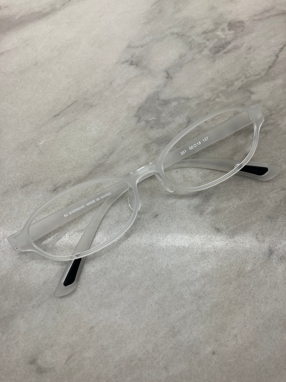 B83 CLOD 경량 클리어 오벌 슬림 뿔테 안경351 상품이미지1