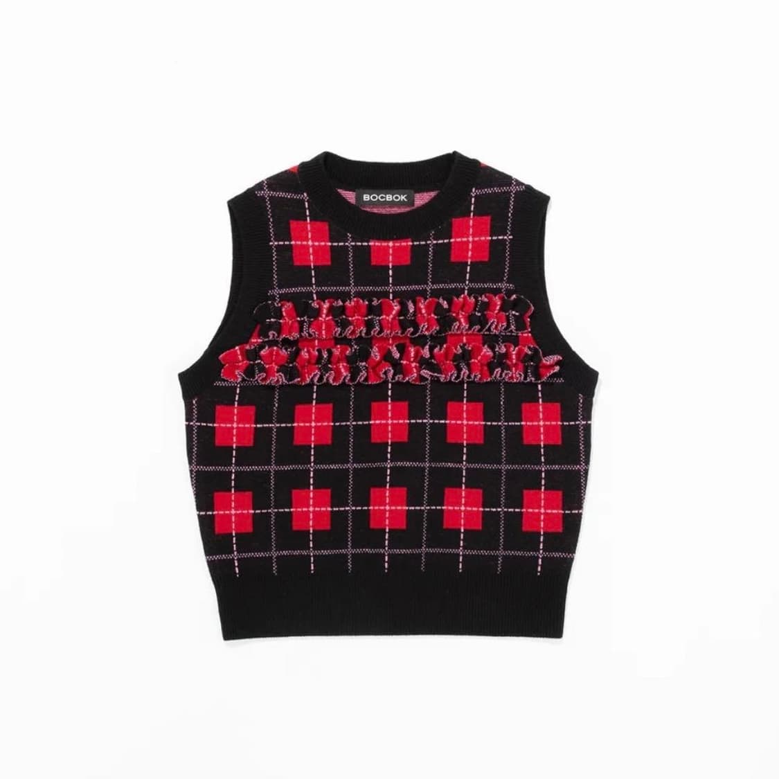 Bocbok 프릴 니트 조끼 상품이미지1