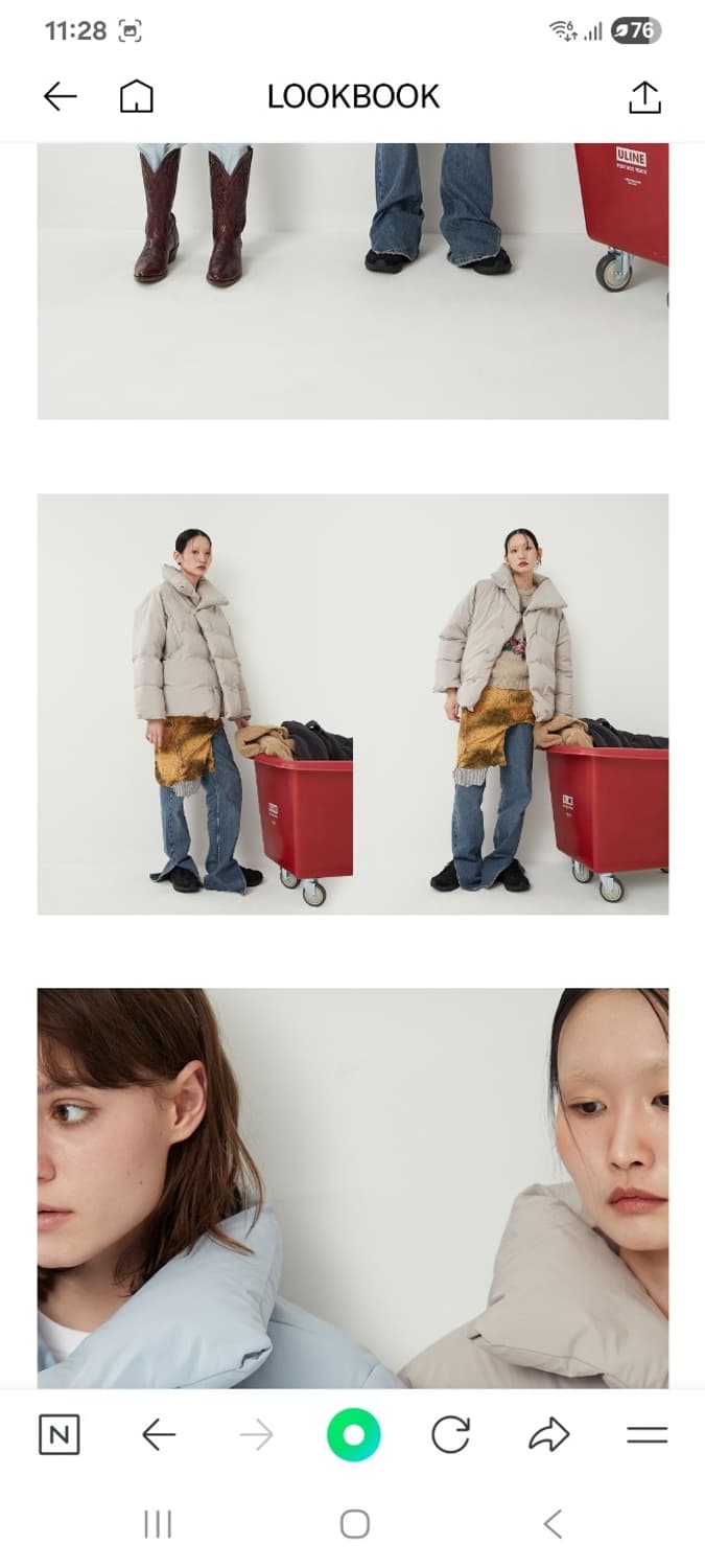 레어뷰 RAREWIEW 덕다운 루즈박시핏 패딩 77.66 상품이미지2