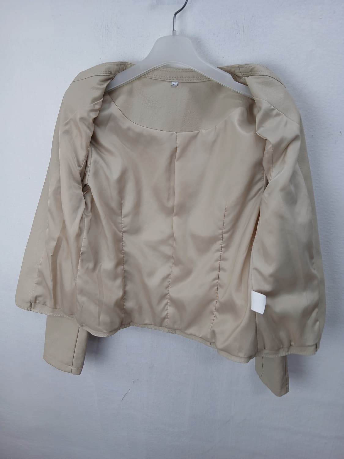 아이보리 에코 가죽 자켓 90 S 새제품 상품이미지5