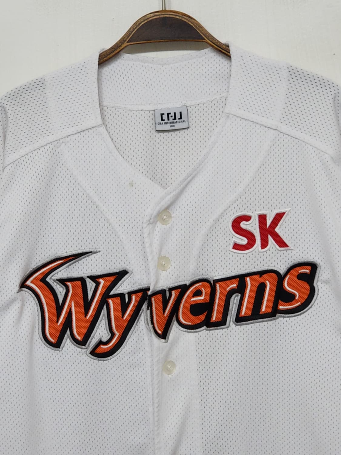 (100) SK 와이번스 야구져지 반팔 노마킹 유니폼 SSG 상품이미지2