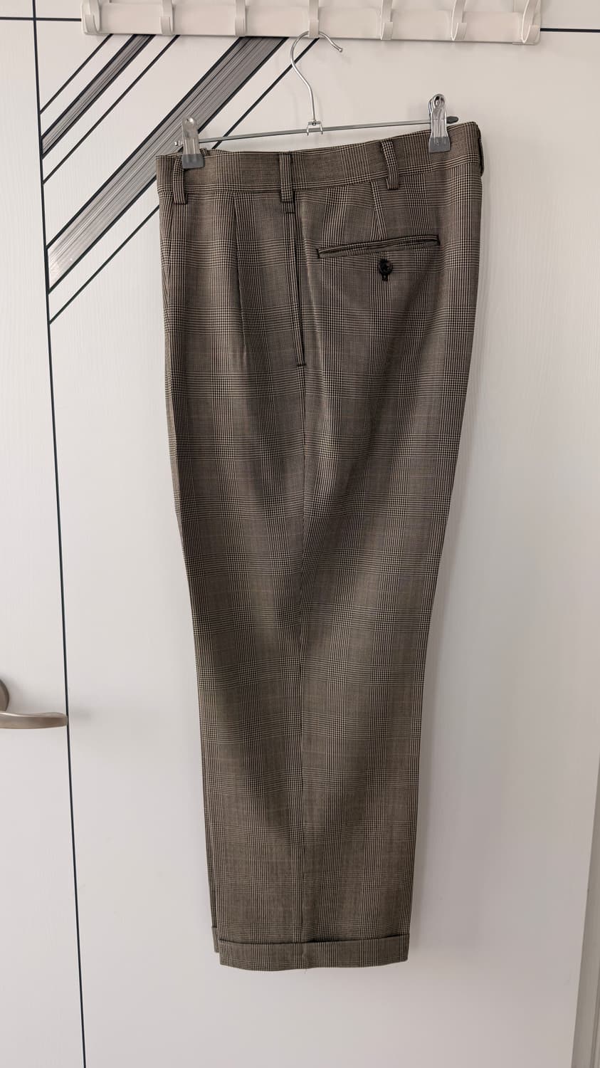 제이프레스 글렌체크 그레이 울 슬랙스 상품이미지4