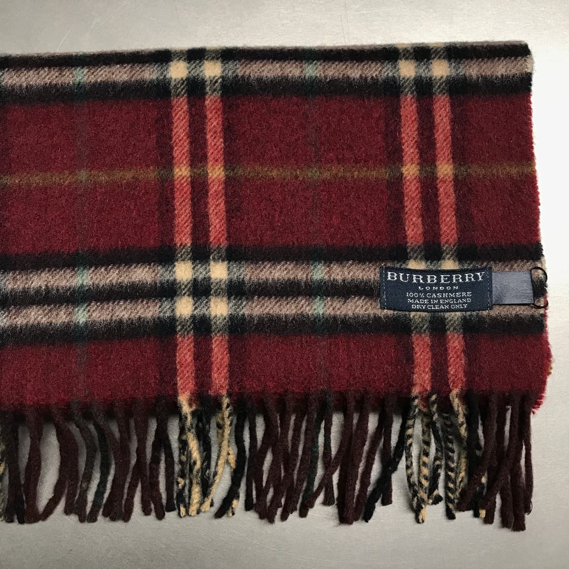 버버리 정품 캐시미어 머플러 레드 상품이미지3