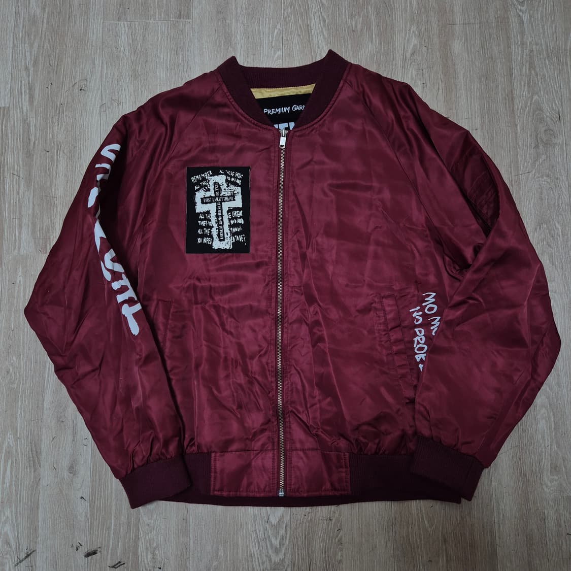 어텐션 오버핏 프린팅 사이드포켓 MA-1 항공점퍼 XL(105) 상품이미지1