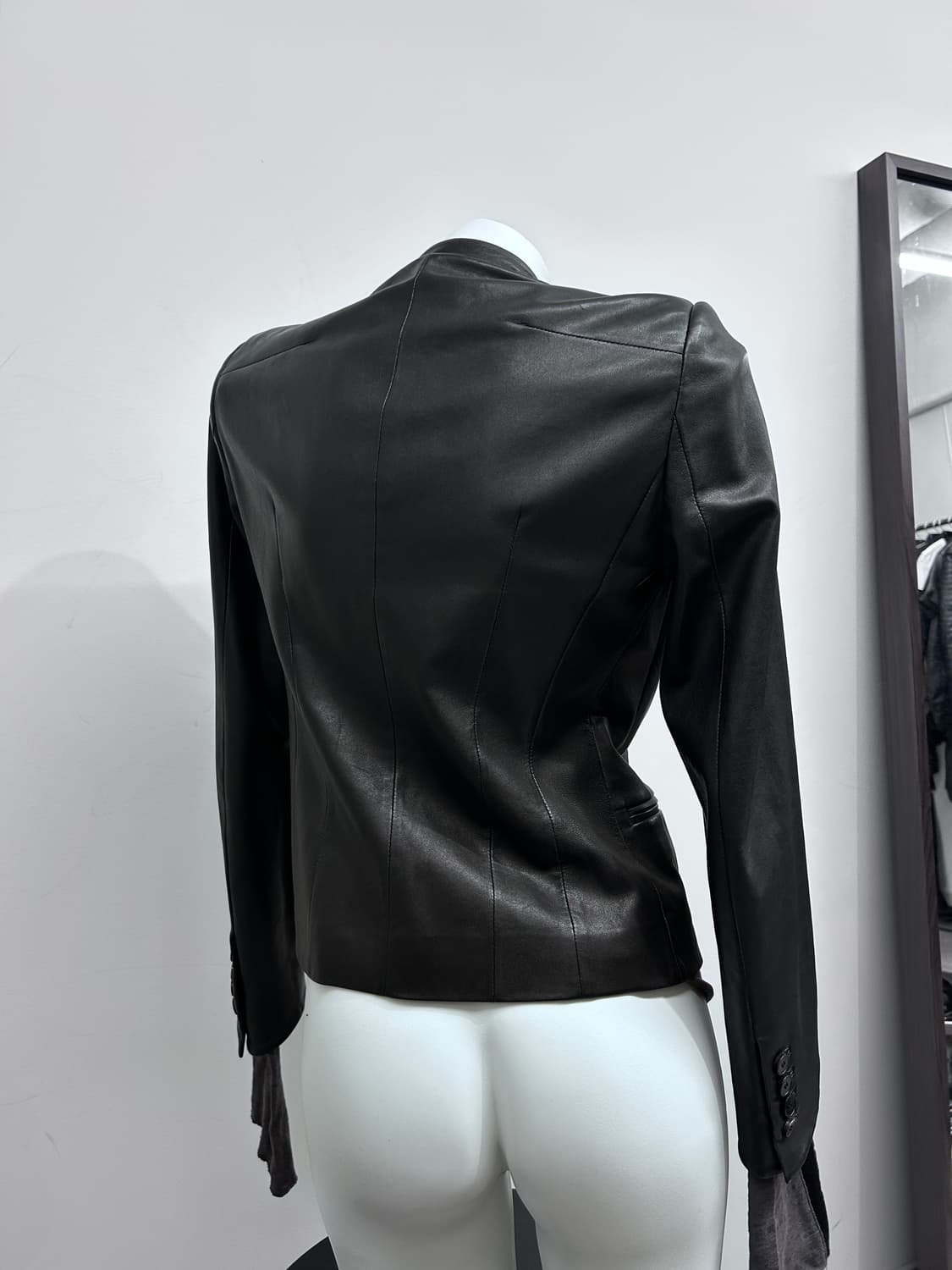 타임 스톤 큐빅 라펠 램스킨 자켓 상품이미지7