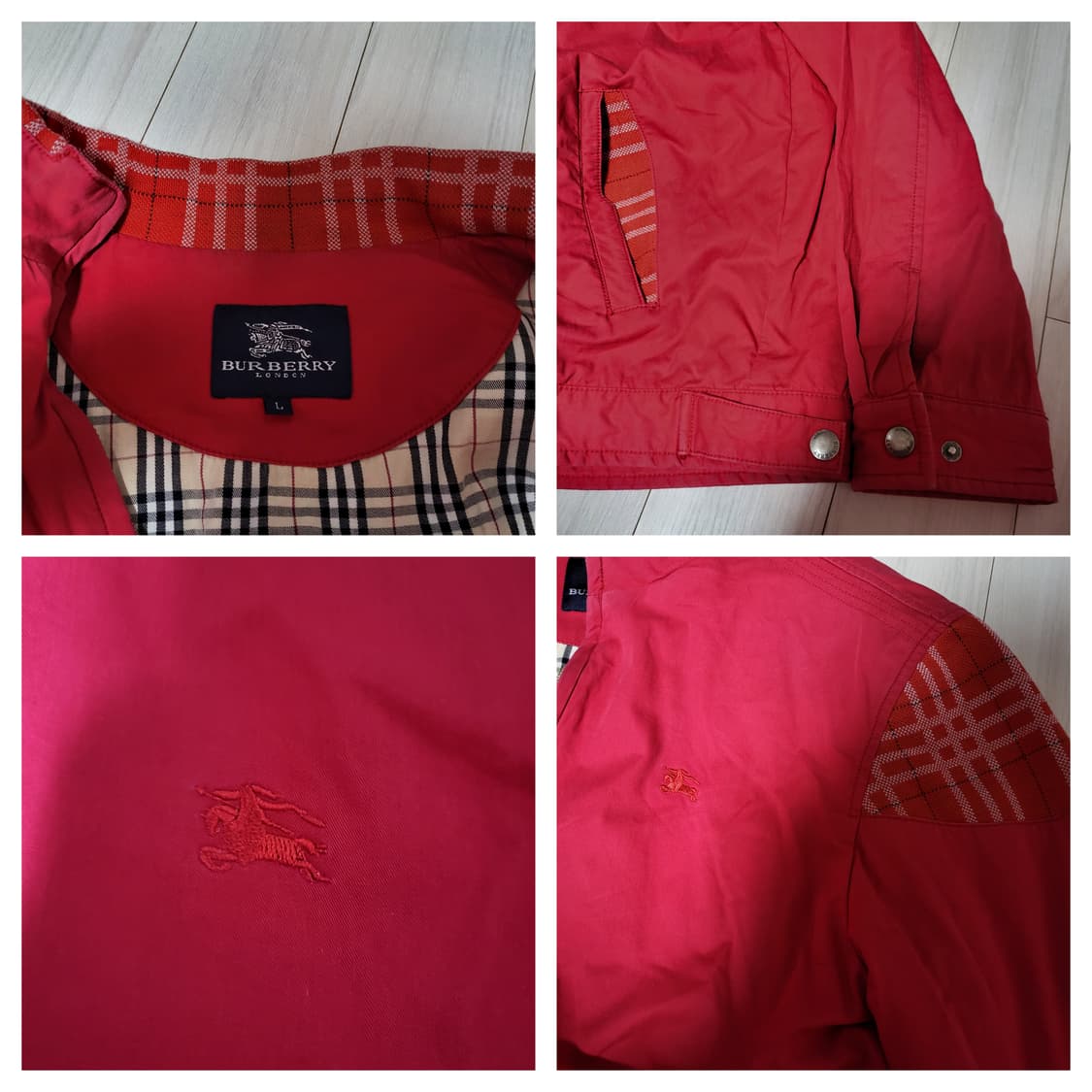 (L) 버버리런던 체크 디테일 블루종자켓 버버리자켓 상품이미지8