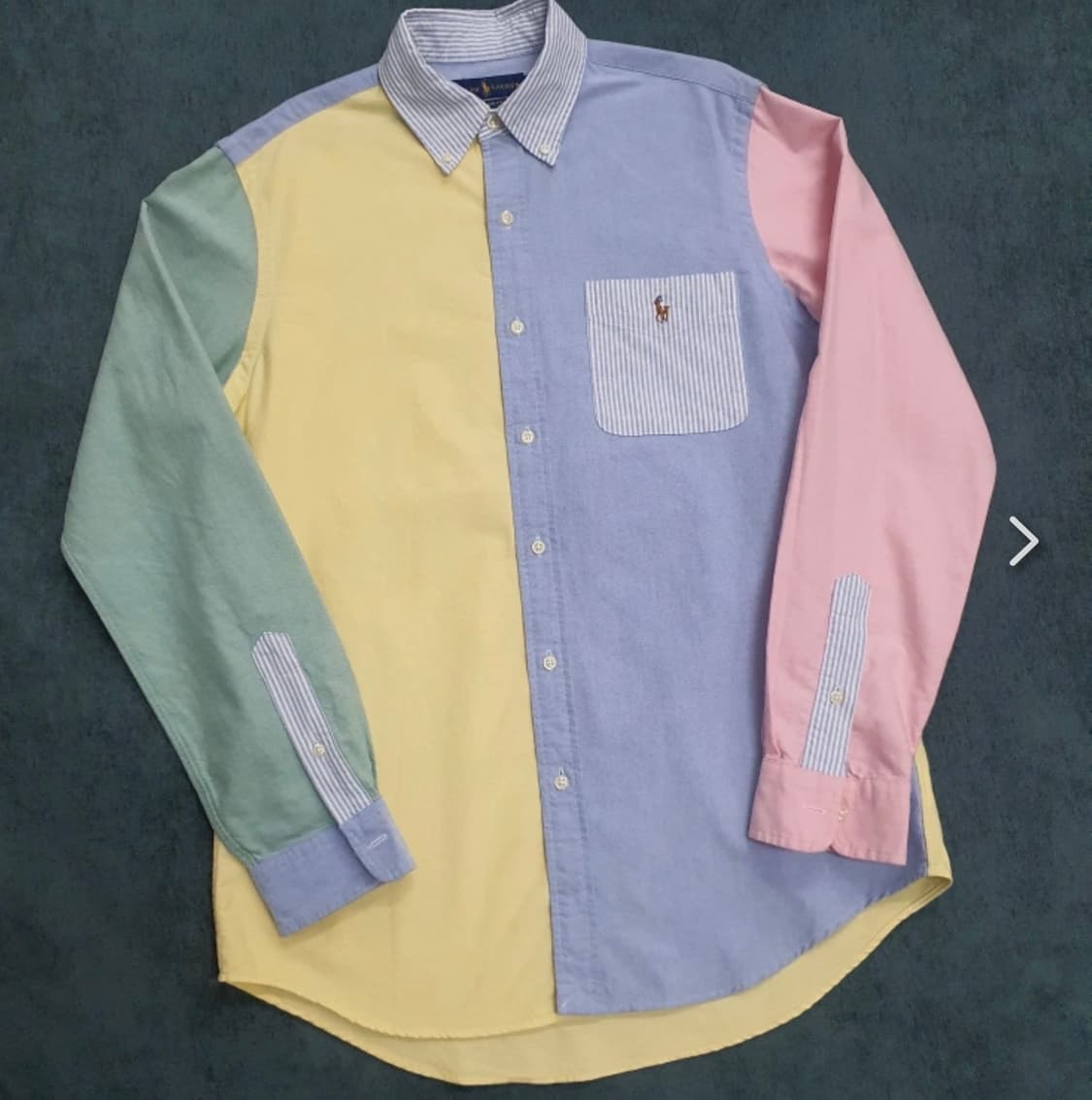 폴로 랄프로렌 컬러 블록 셔츠 (클래식핏 m, 100-103) 상품이미지7