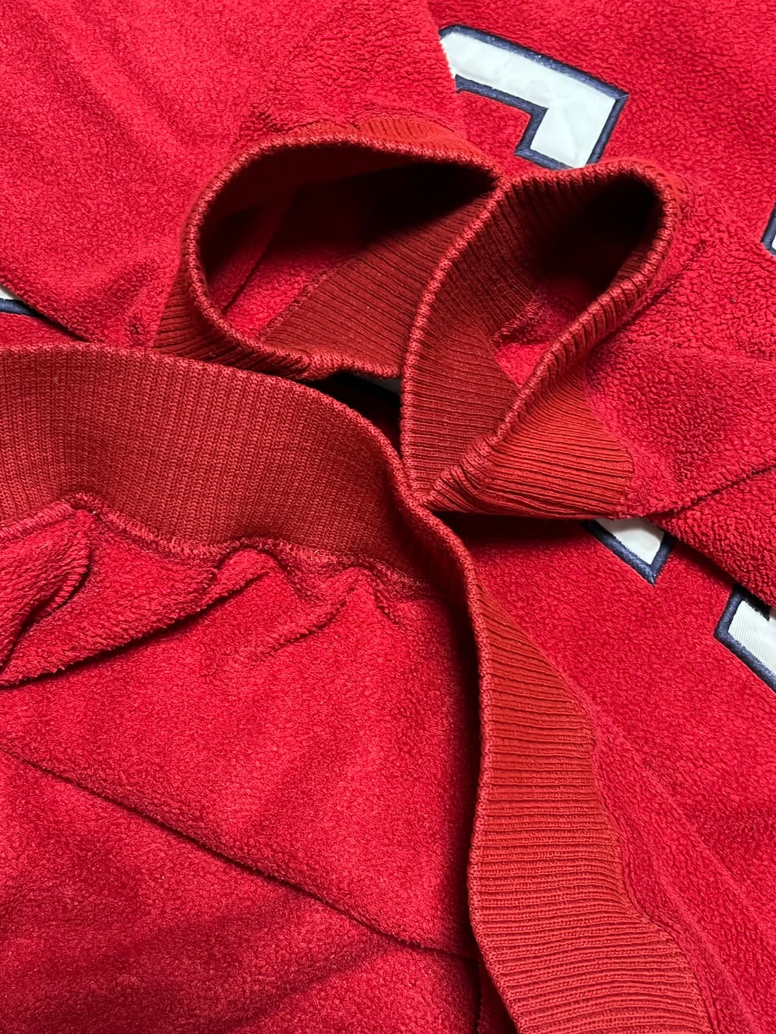90s폴로 스포츠 USA 후리스 하프집업 레드 L사이즈 상품이미지5