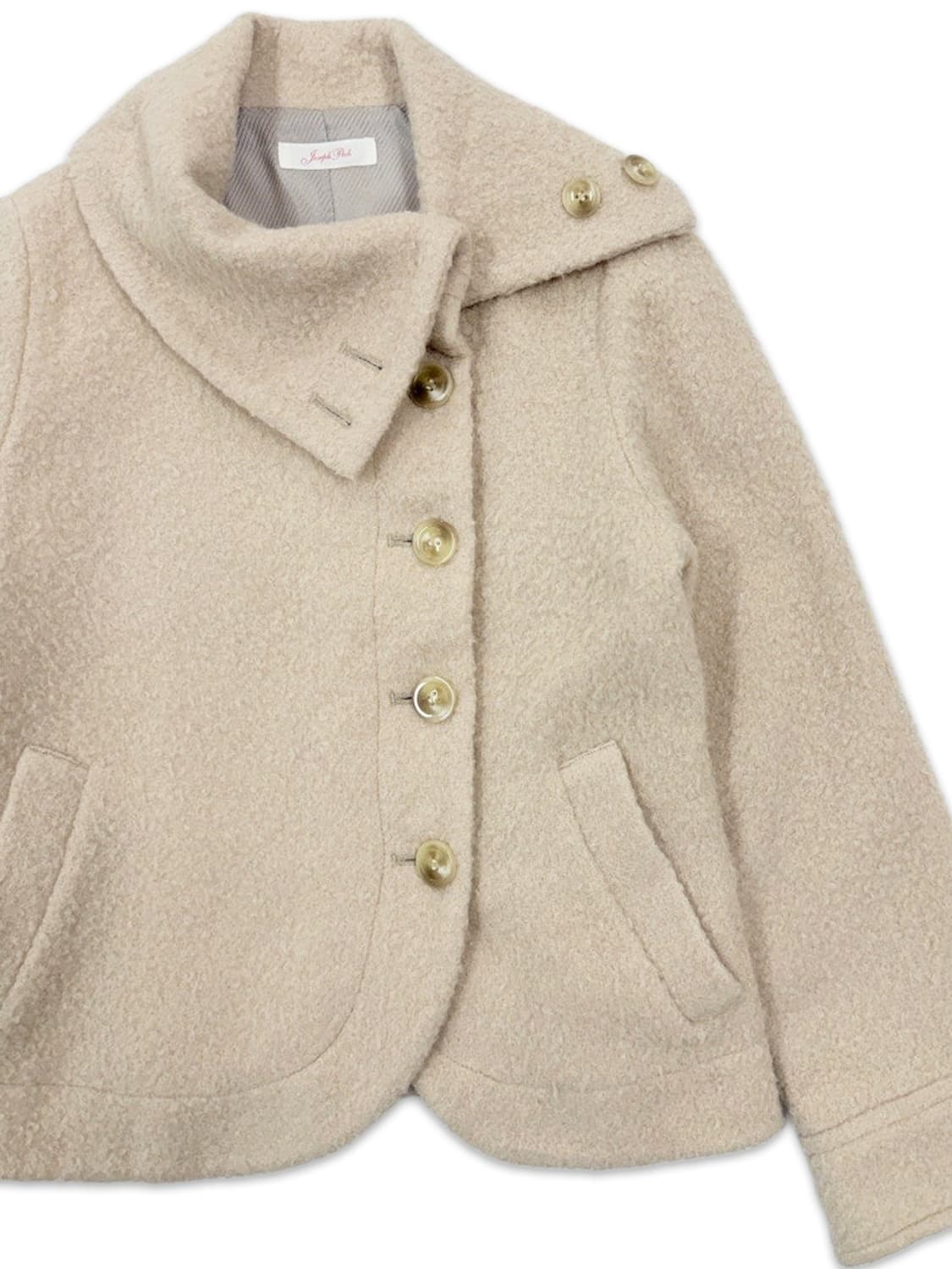 빈티지 Joseph peck 아이보리 싱글 모리 하프 코트 상품이미지3