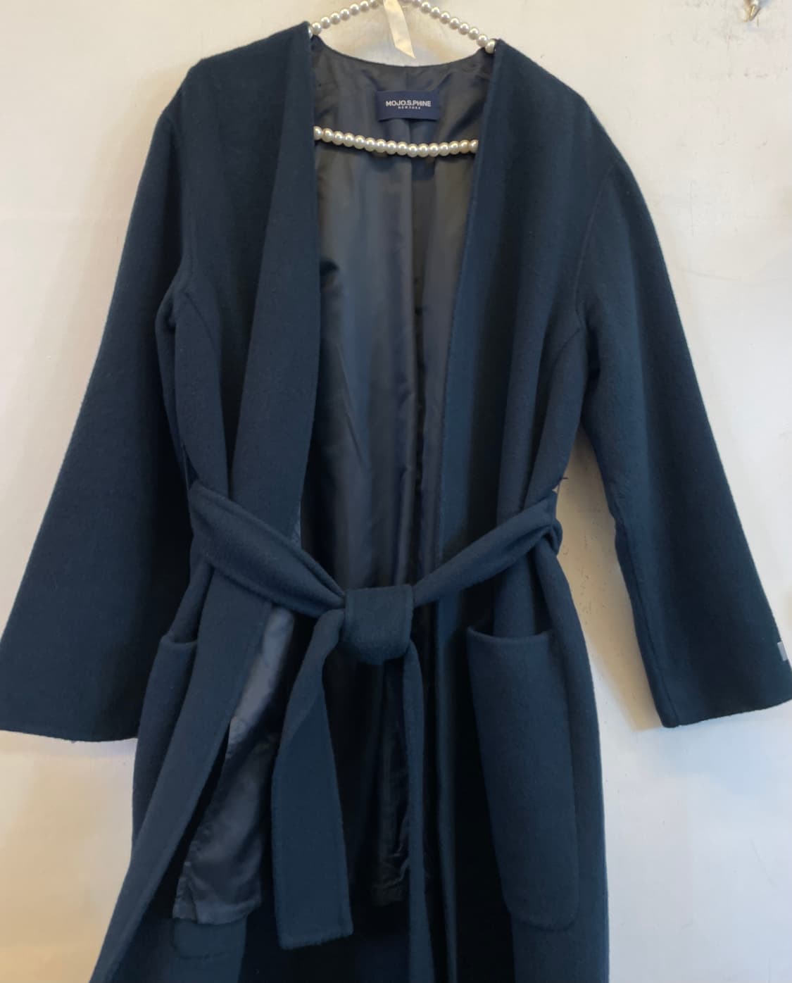 모조에스핀 핸드메이드 여성울코트 모직롱코트66 하객오피스출근연말룩데이트룩 상품이미지7