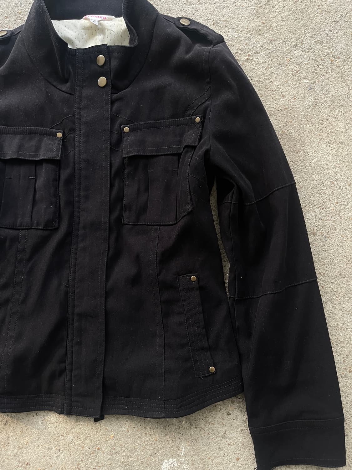 Miltery highneck button jacket 상품이미지3