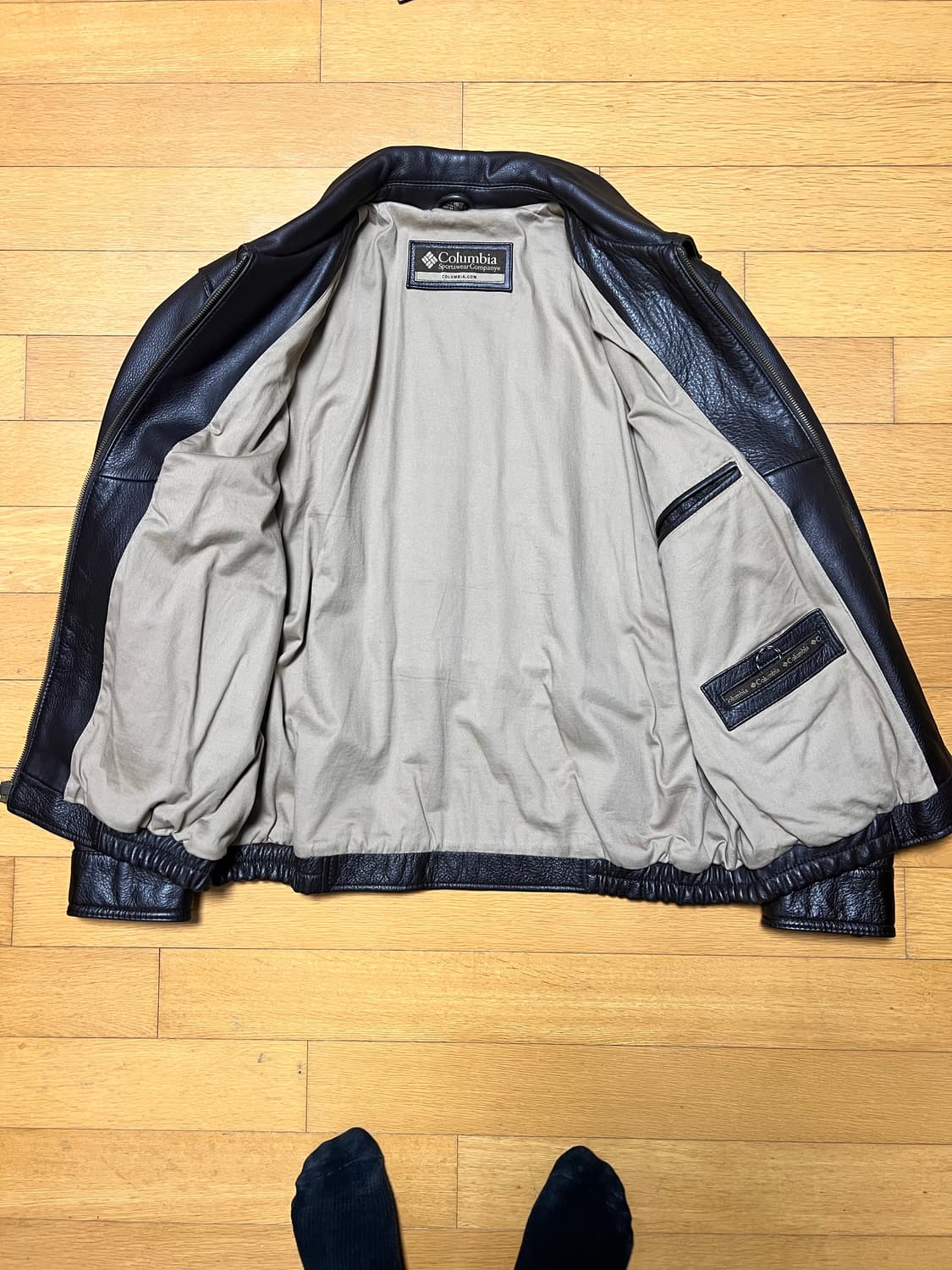 Coulmbia Leather bomber jacket XL 상품이미지5