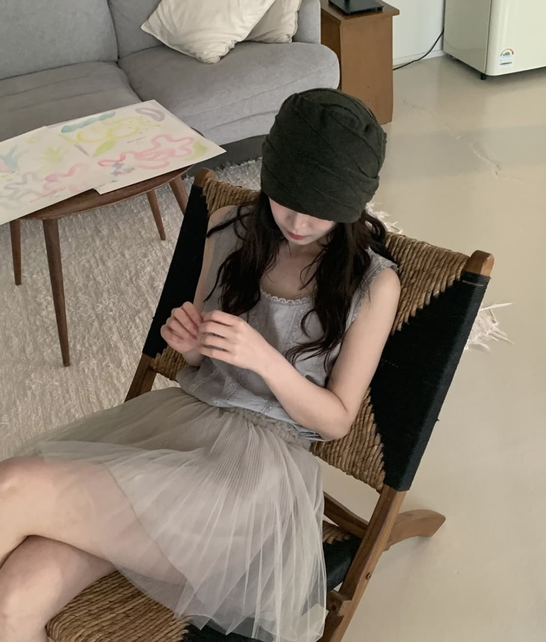 [새상품] 데일리마켓 레이스 슬리브리스 블라우스 아오이유우 청순모리걸 상품이미지7