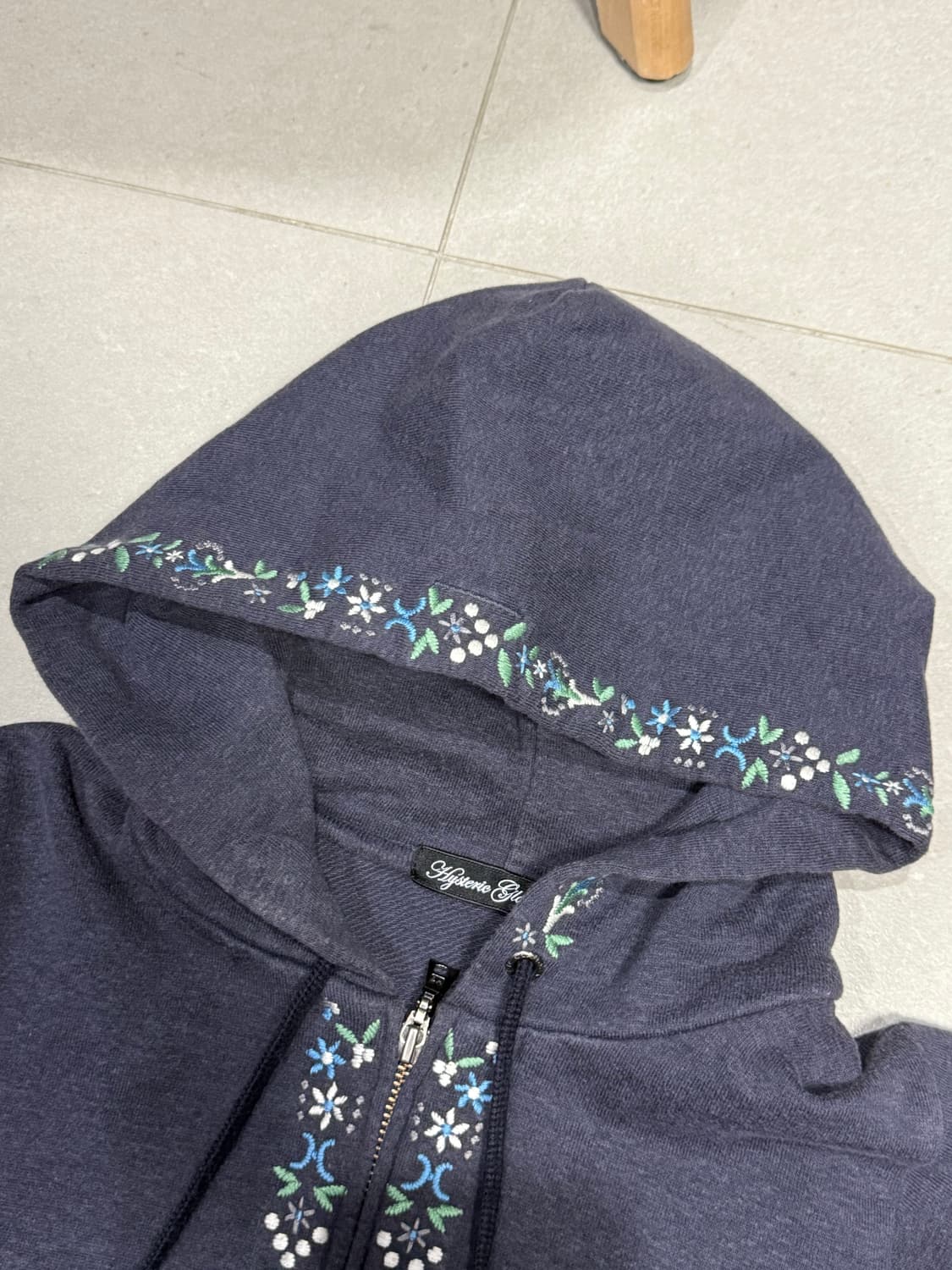 히스테릭 글래머 아카이브 꽃 퍽베어 자수 후드 집업 자켓 상품이미지2