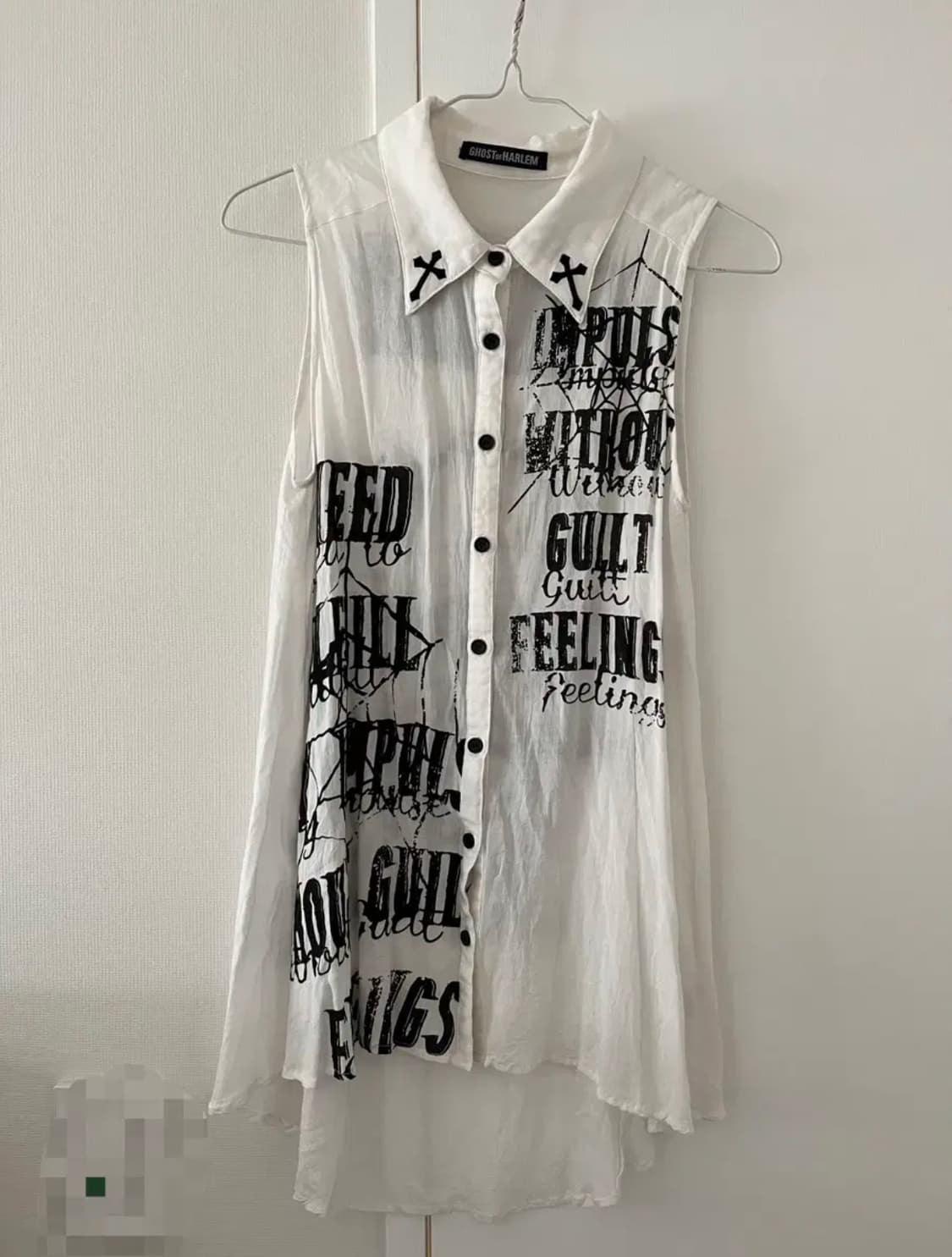 고스트 오브 할렘 슬리브리스 셔츠 일본 빈티지 펑크 고스 상품이미지1