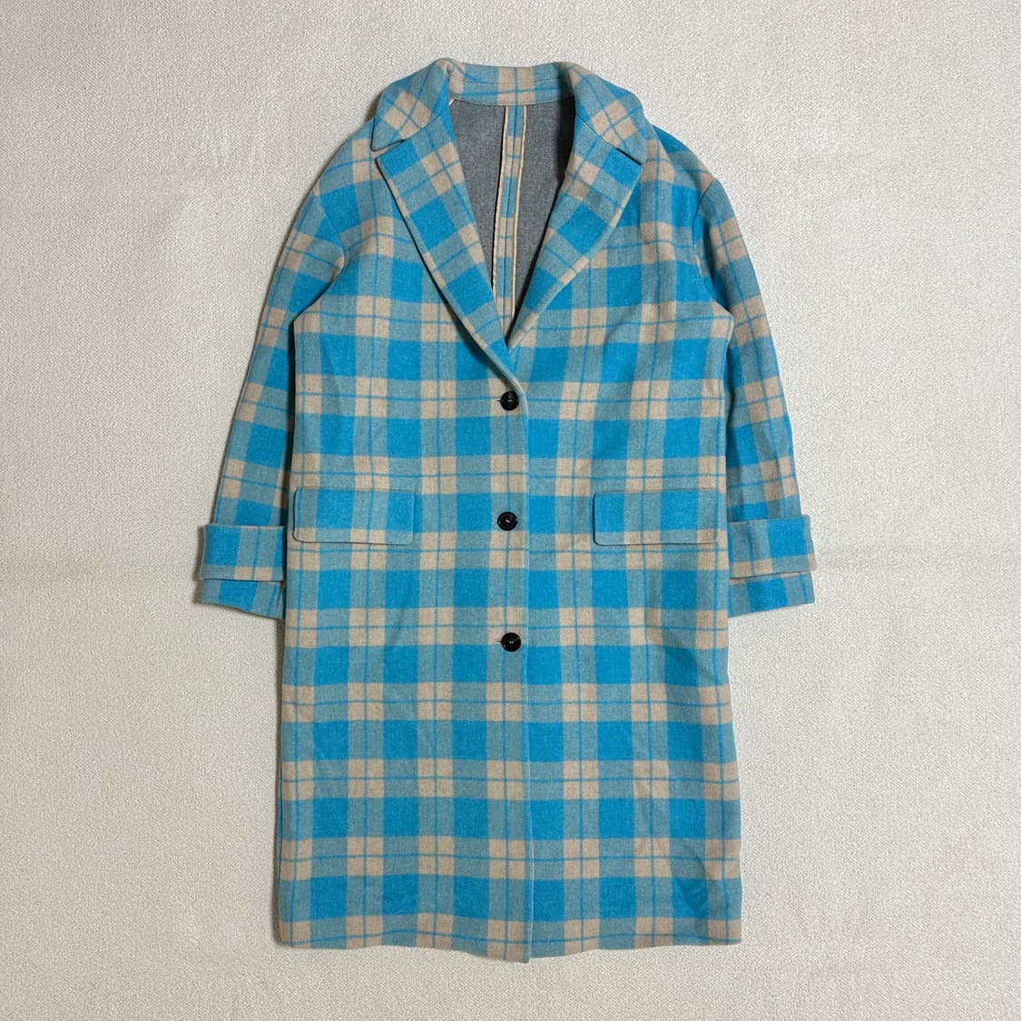 MSGM 체크 울 코트 상품이미지2