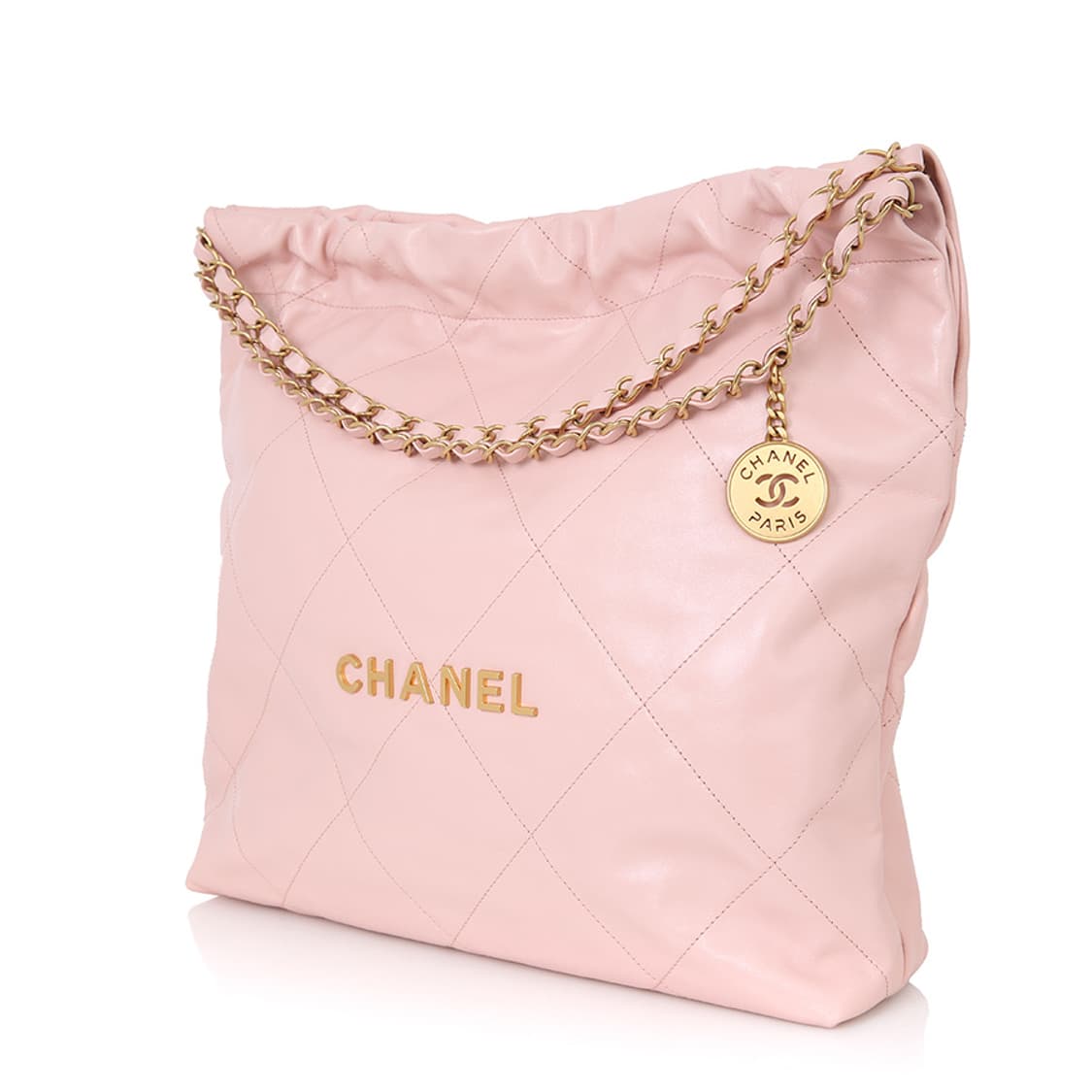샤넬 22백 미듐 핑크 투투백 카프스킨 체인숄더 AS3261 상품이미지2