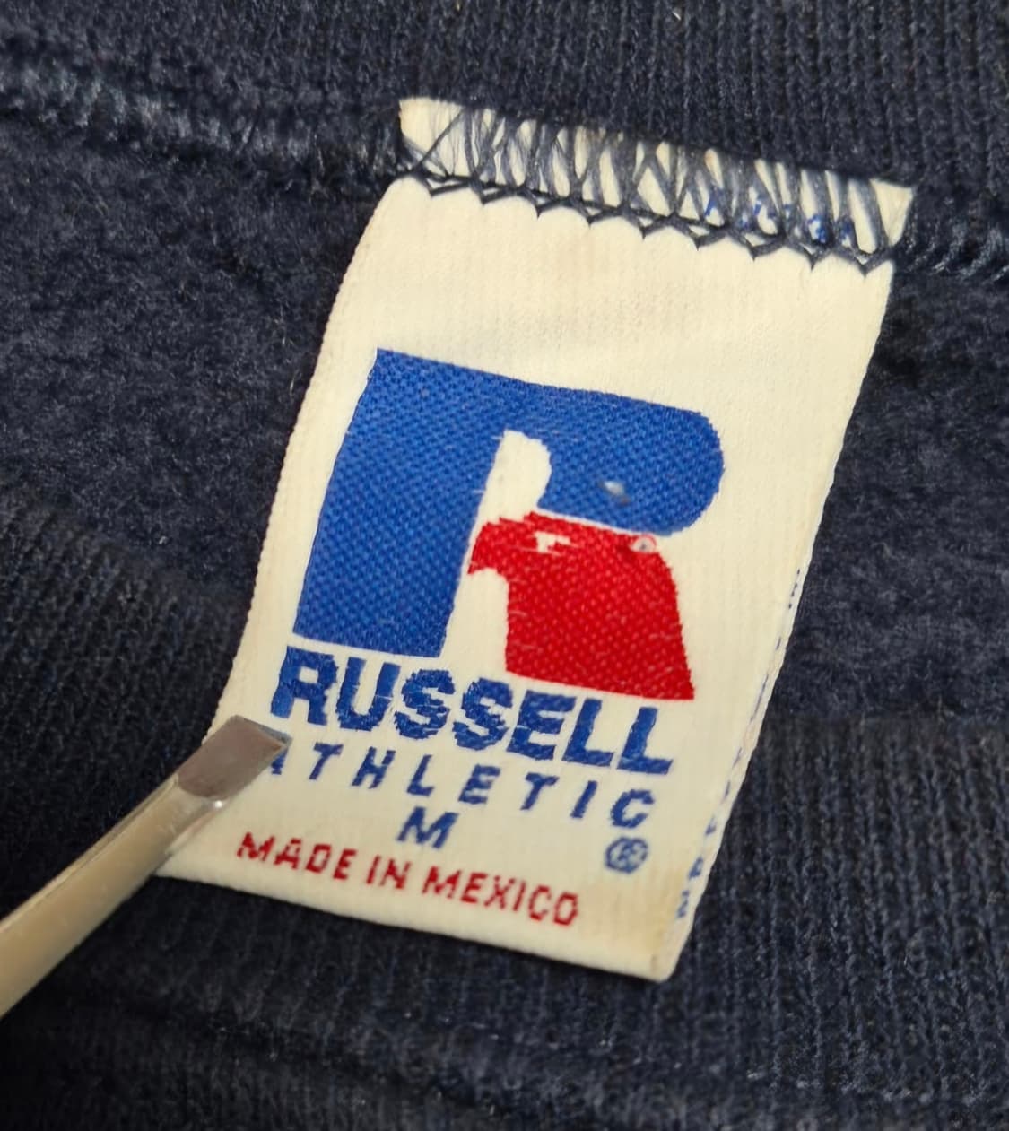 [L]90s MEXICO Made 러셀 네이비 스웻  -328 상품이미지3