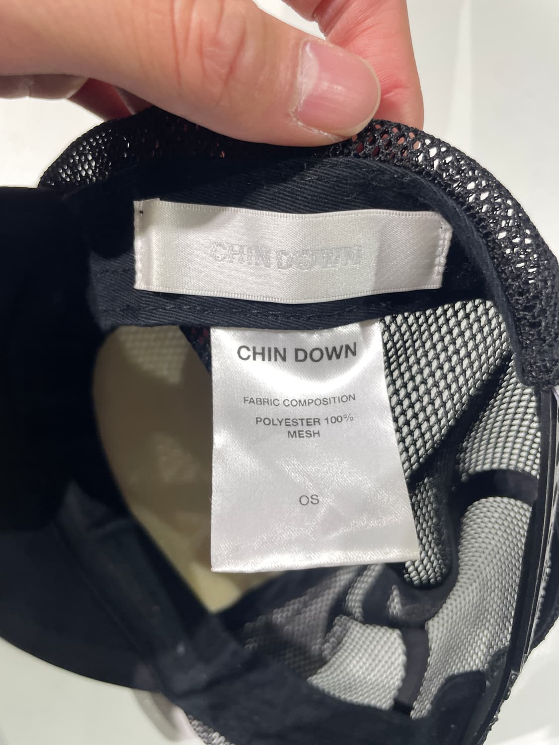 친 다운 블랙 트러커 메쉬 캡 상품이미지7