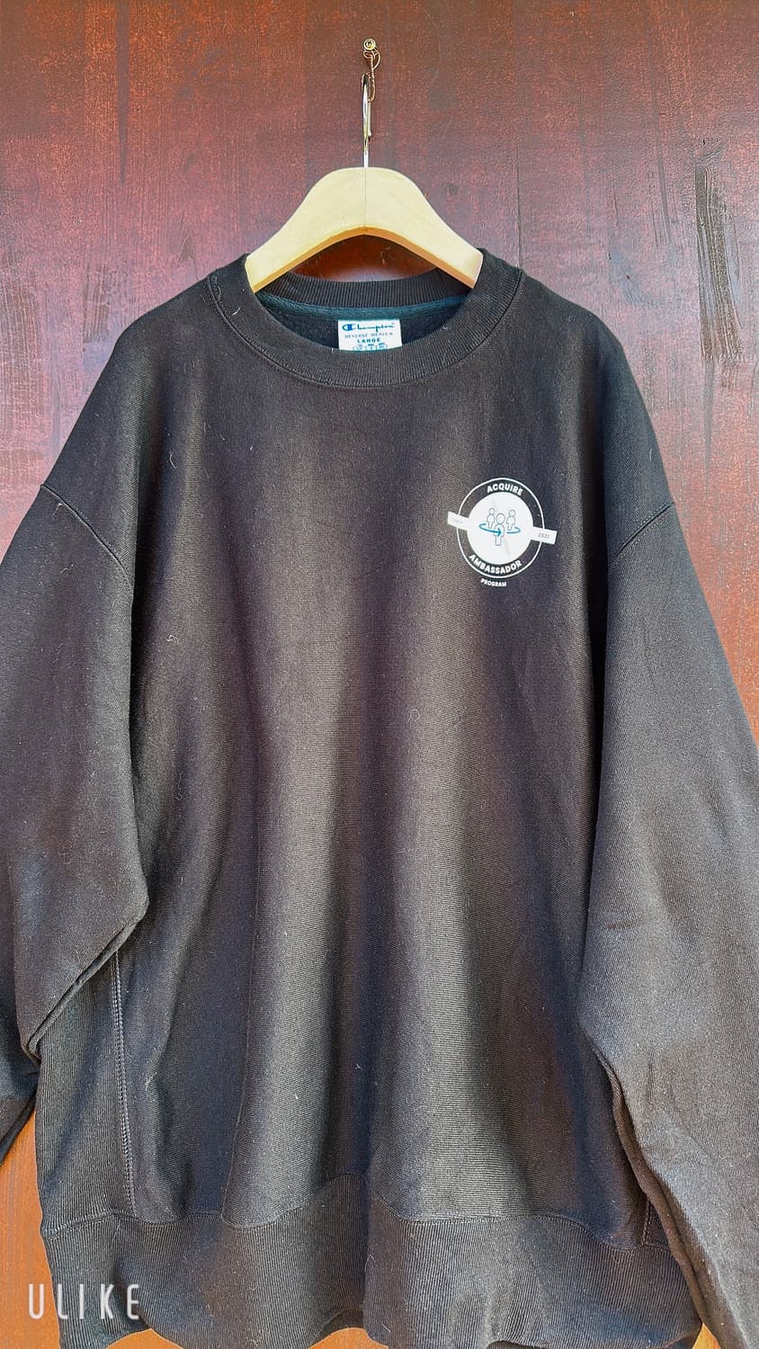 챔피온(Champion) 블랙 스웻셔츠(맨투맨) 상품이미지2