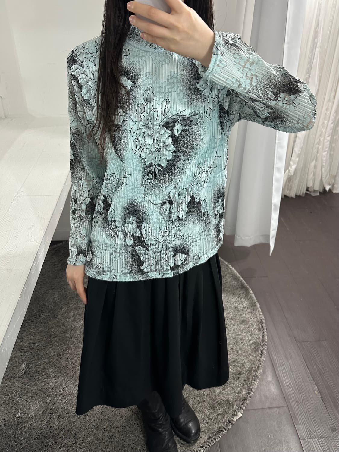 oriental pleats top 상품이미지2
