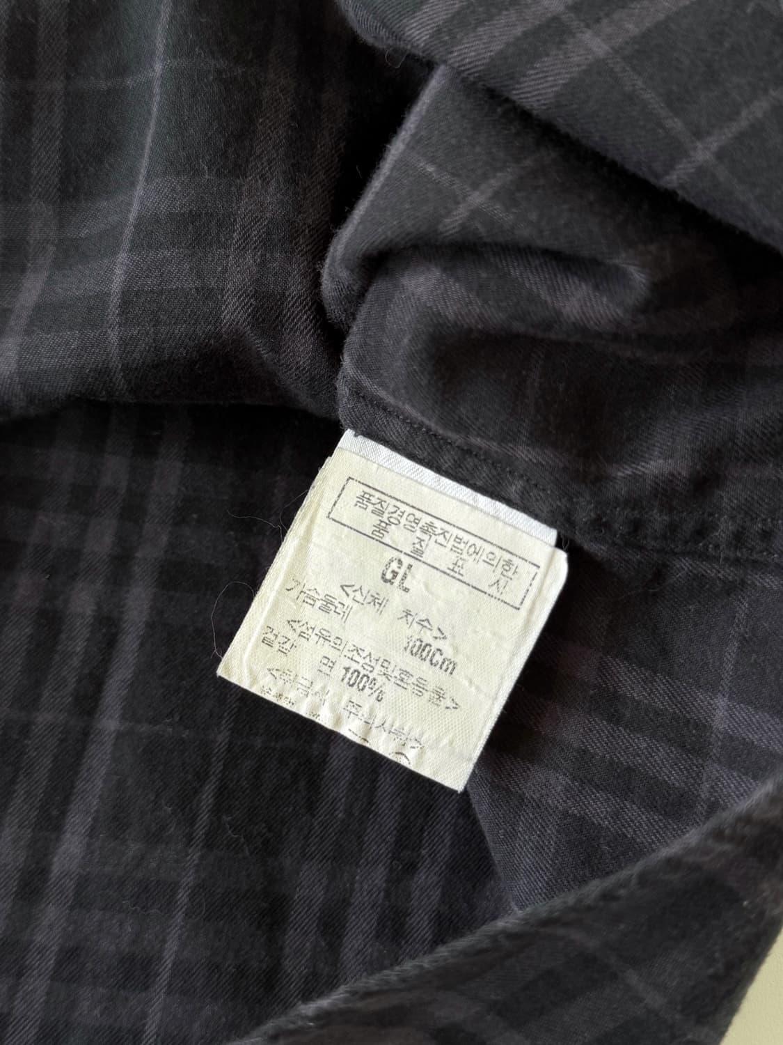 버리 오버핏 90's 블랙 노바체크 패턴 셔츠 (국내 정식 수입 탭 ) 상품이미지5