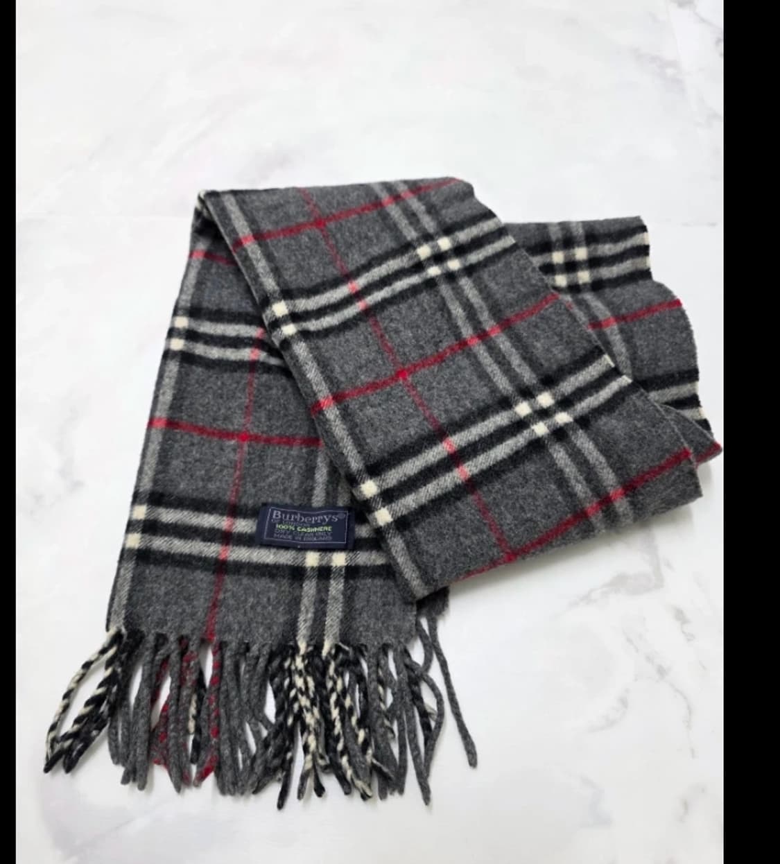 버버리 캐시미어 머플러 그레이 상품이미지2