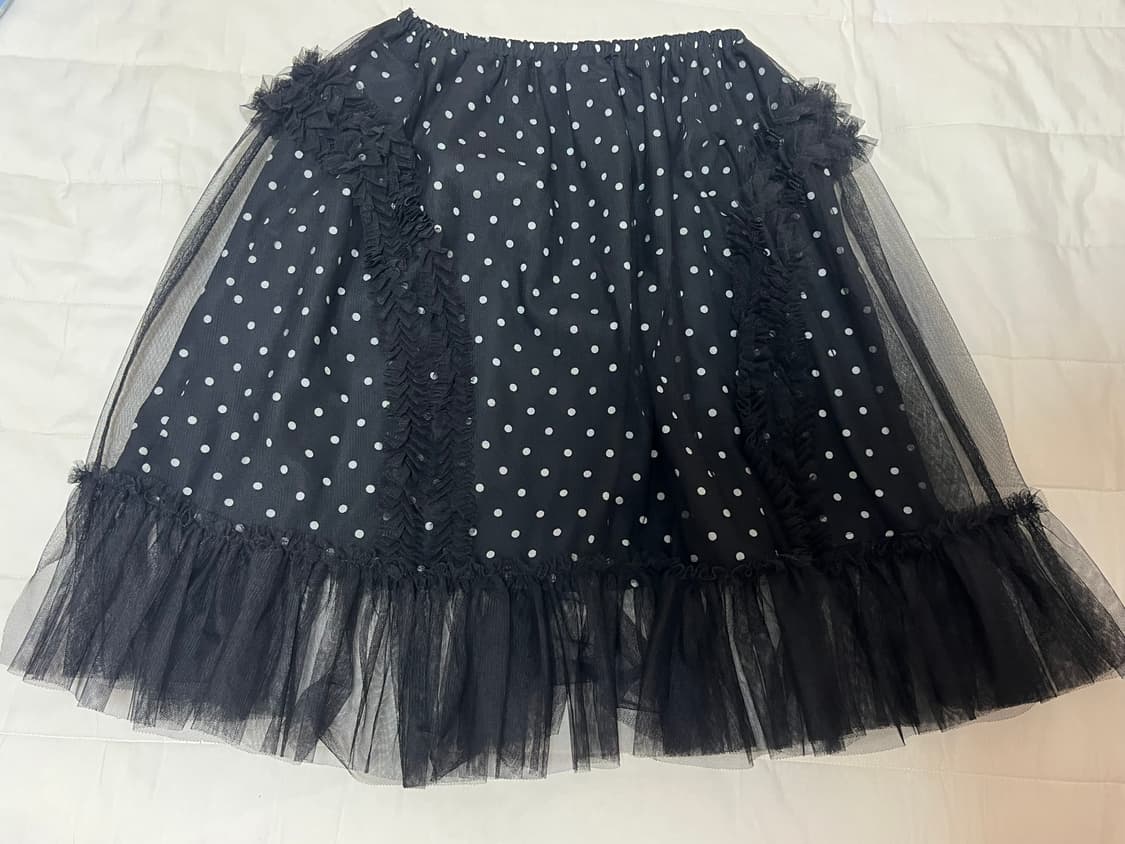 생긴스튜디오 BANDING RUFFLE DOT SHA SKIRT 상품이미지2