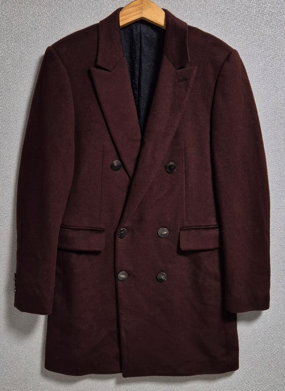 M (95) 우영미 솔리드옴므 브라운 모/앙고라/캐시미어 코트  상품이미지1