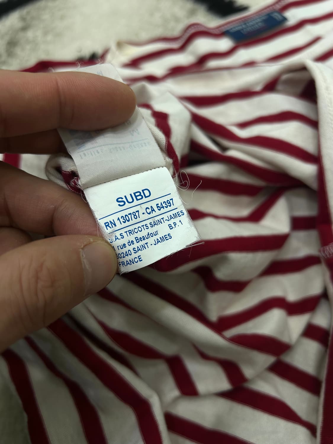 [M]세인트제임스 스트라이프 긴팔 /레드화이트 상품이미지6