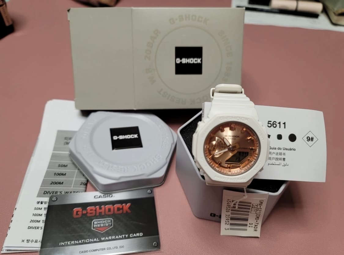 G-SHOCK GMA-S2100MD-7ADR 화이트 로즈골드 상품이미지1