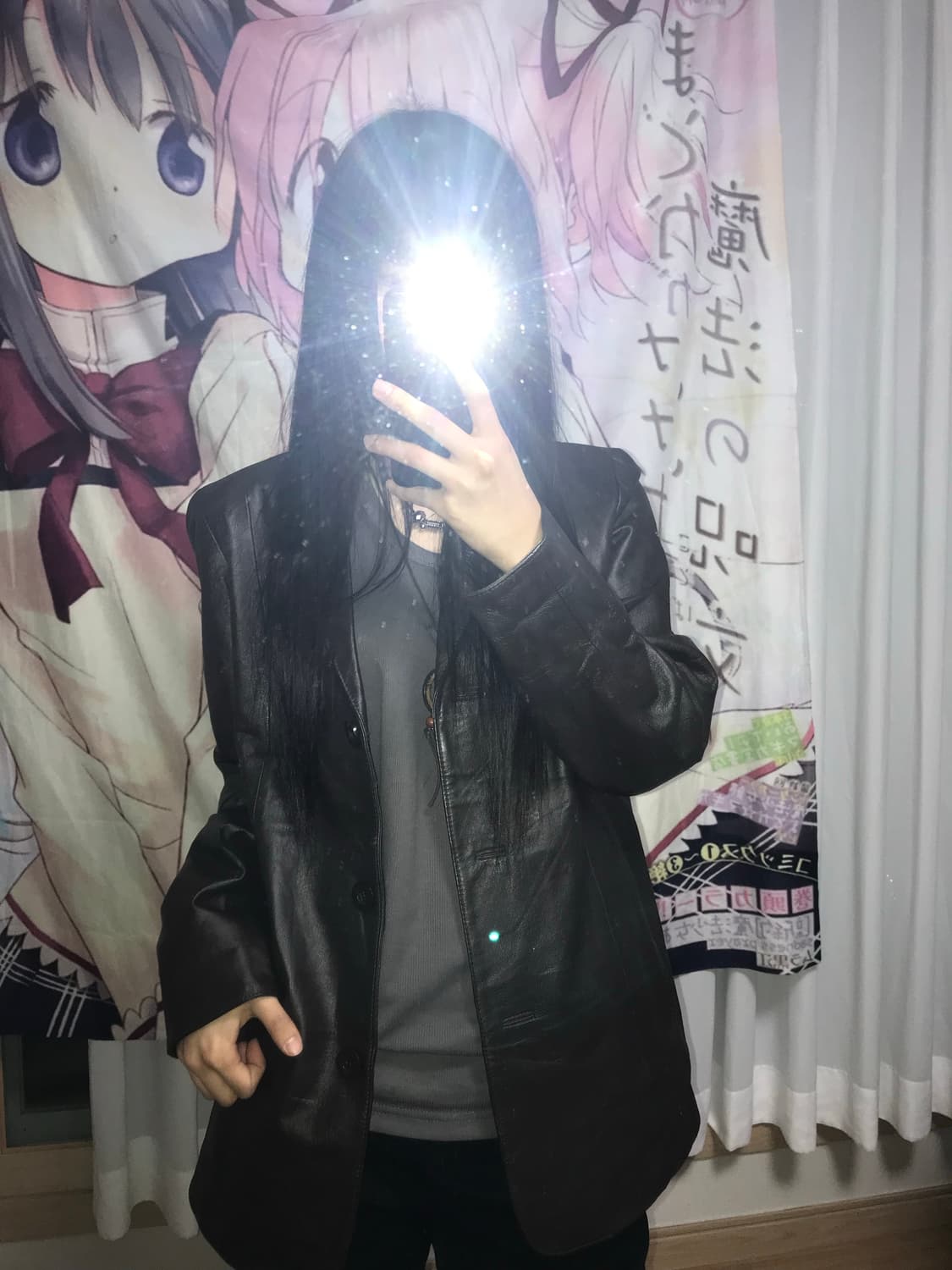 브라운 레더 블레이저 상품이미지3