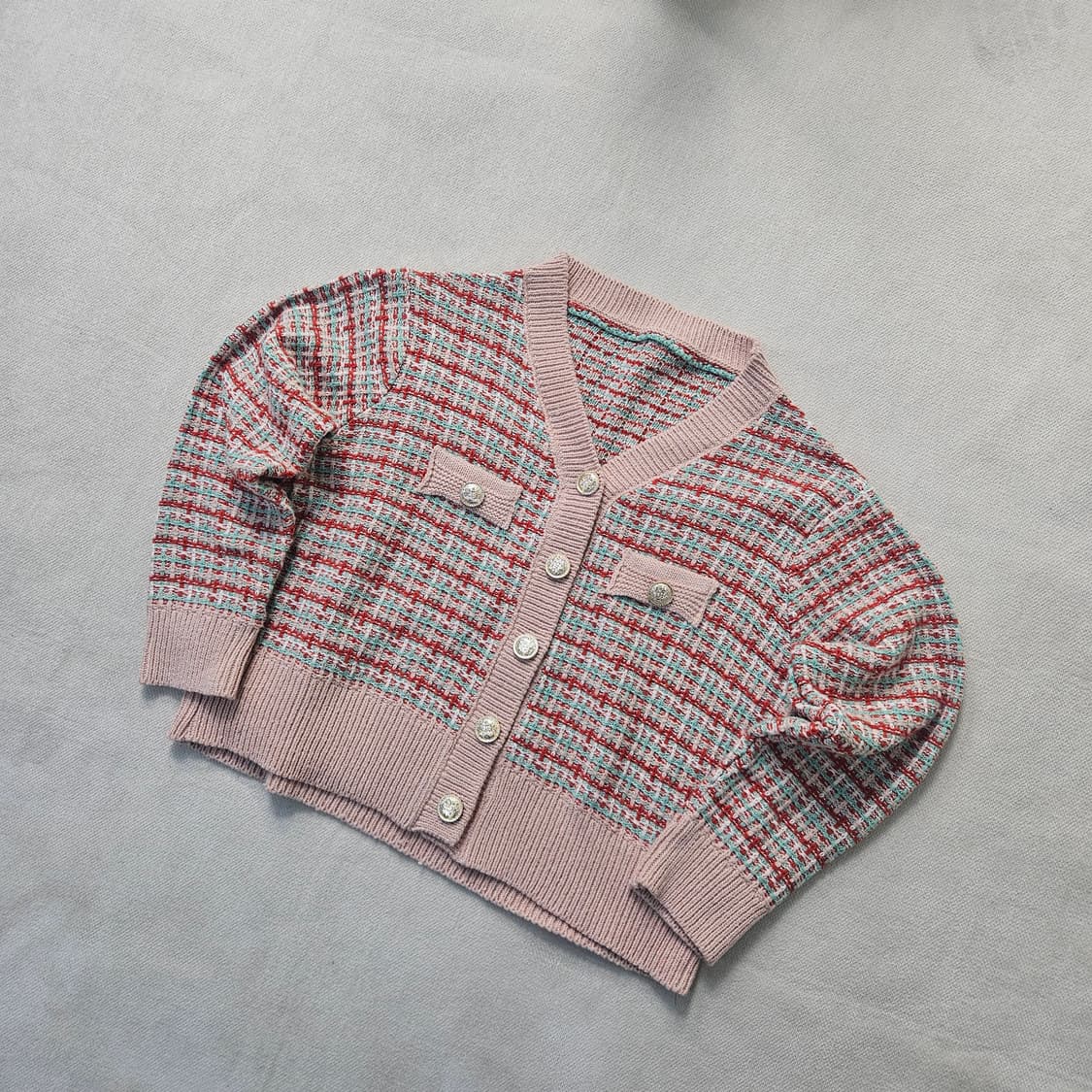 실측확인 빈티지 여성 트위드 가디건 0325Y 상품이미지1