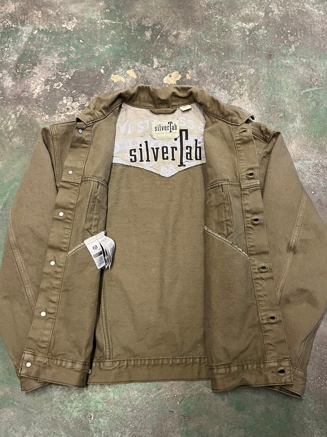 [L] 리바이스 실버탭 올리브 카키 트러커 청 데님 자켓 상품이미지7