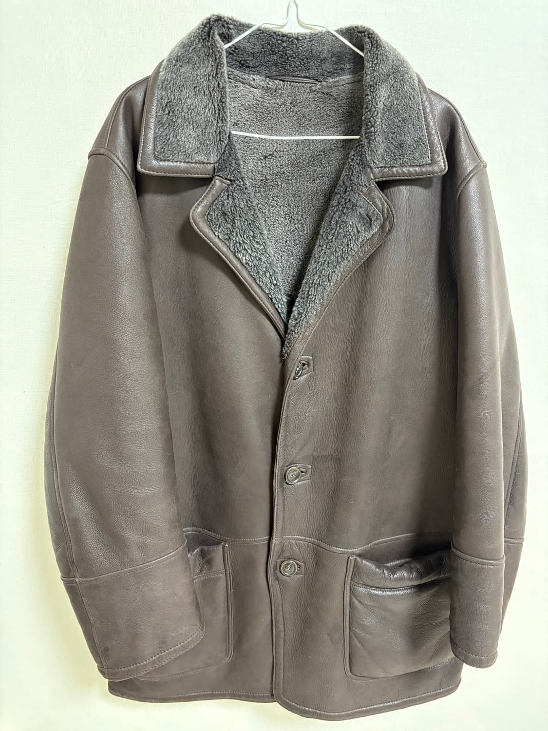 🇮🇹 명품 Bruno Magli✨ 남성 무스탕 코트 🧥 사이즈 10 상품이미지2