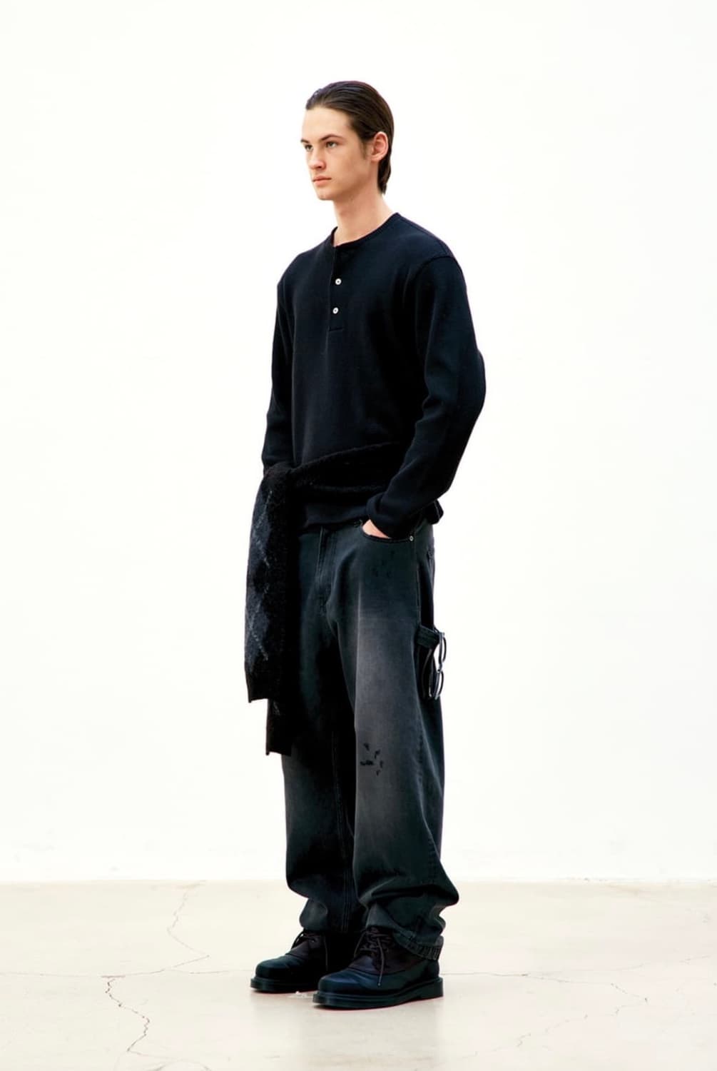 쿠어 와플 헨리넥 m사이즈 상품이미지3