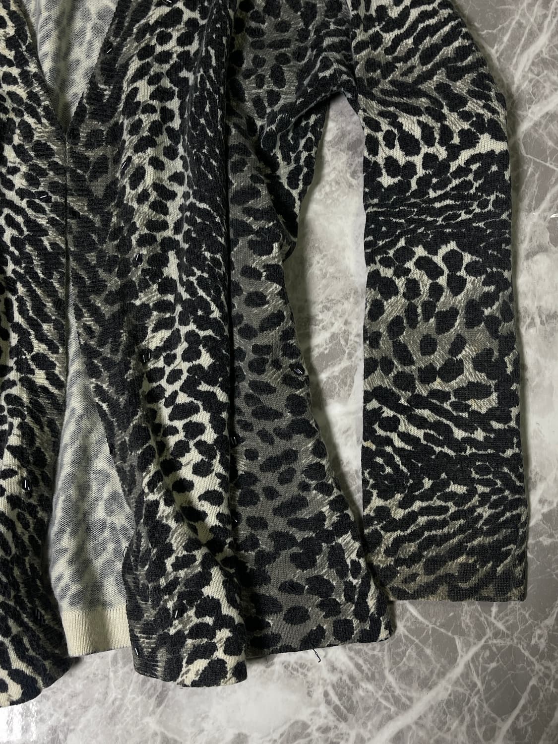 leopard one button cardigan 상품이미지4