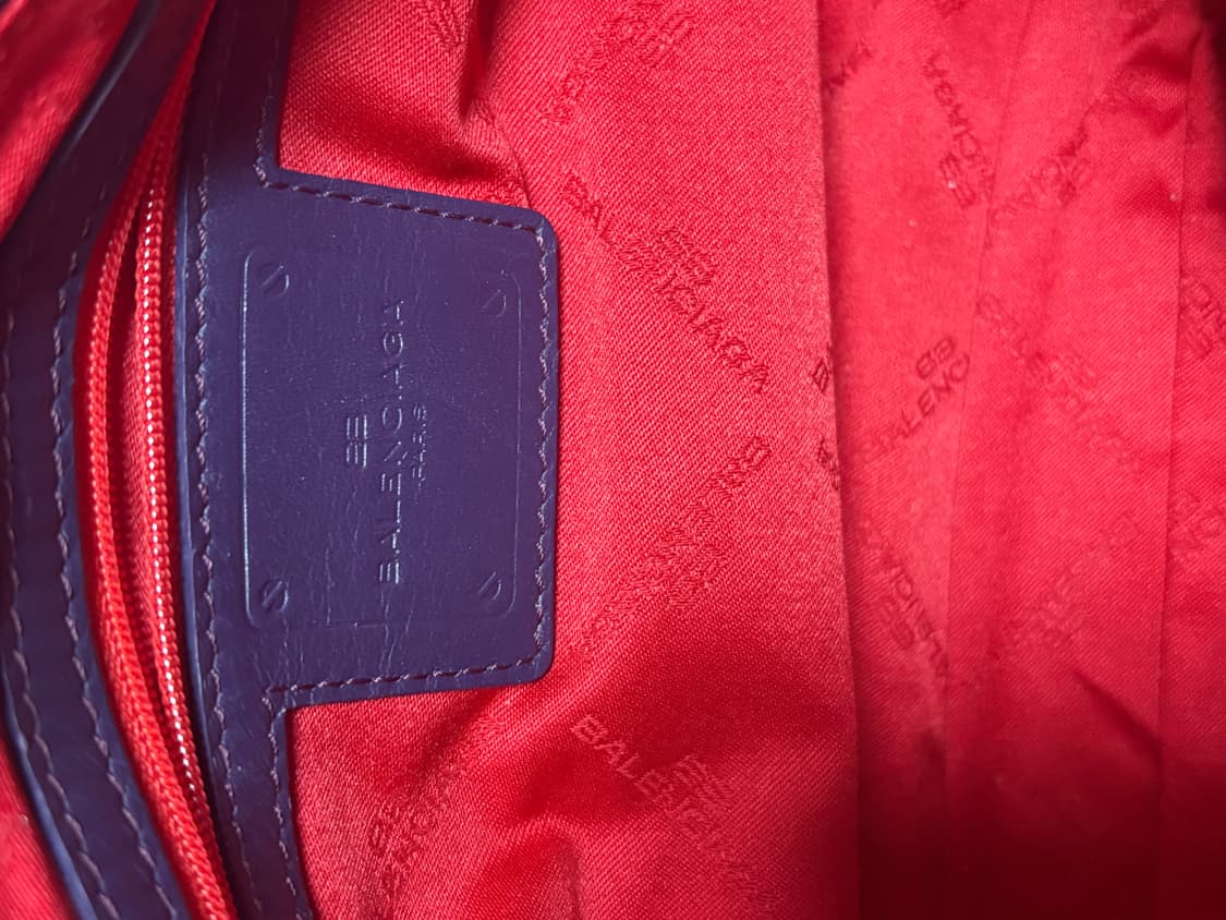 발렌시아가 빈티지 퍼플 백 상품이미지3