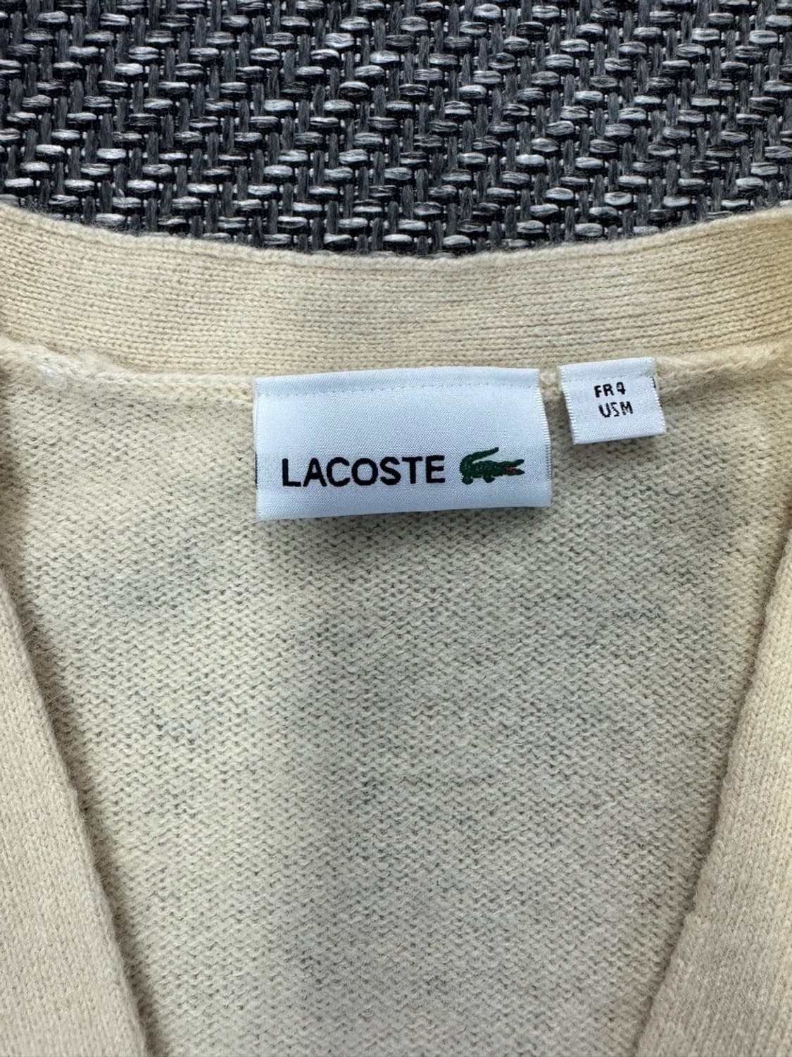 라코스테 울마크 아이보리 가디건 55-66 상품이미지2