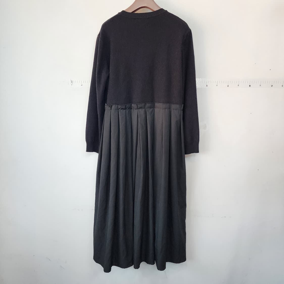 지고트 블랙 니트 롱 원피스 상품이미지4