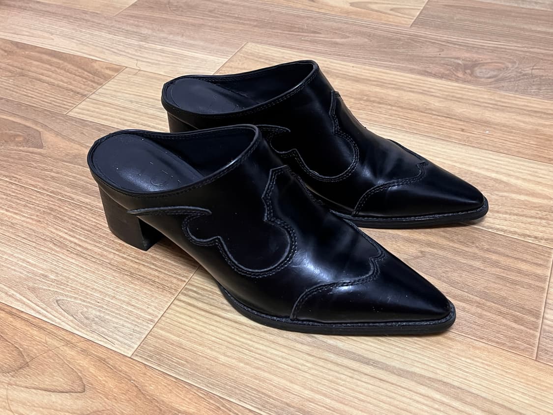 빈티지 뾰족코 웨스턴 뮬 상품이미지5