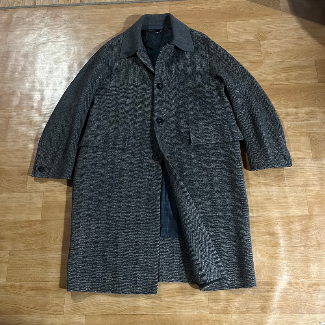 [115] 커스텀멜로우 캐시미어 헤링본 오버코트 상품이미지5