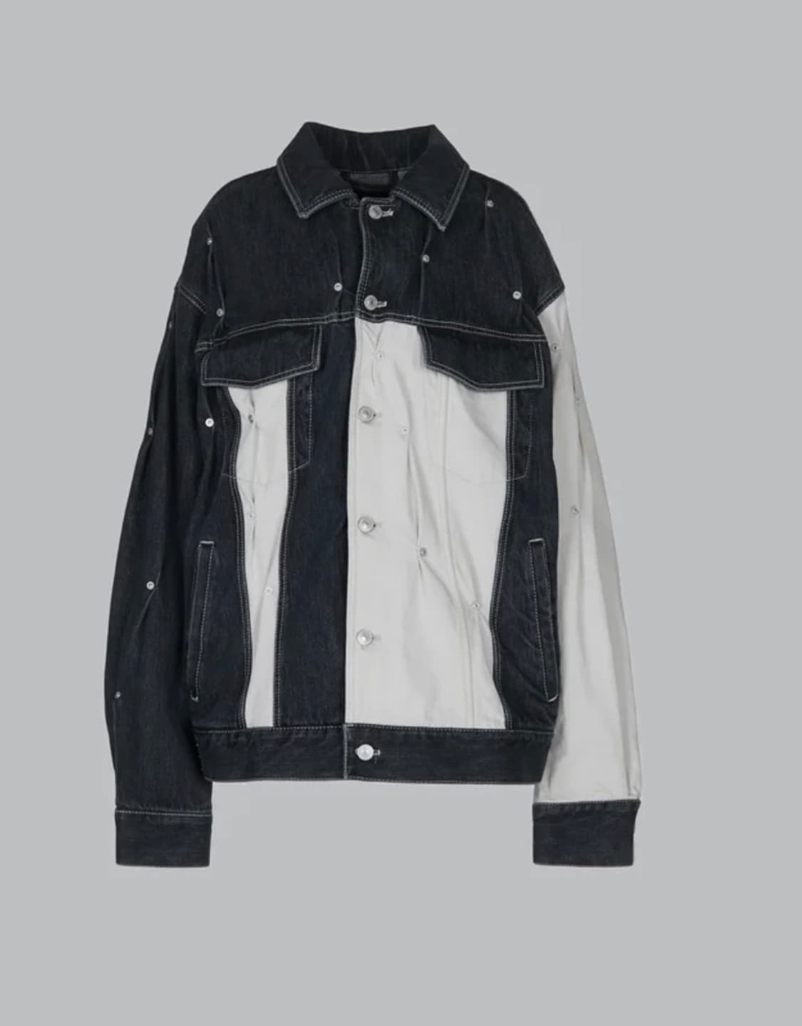 쿠시코크 멀티 리벳 데님 자켓 바이컬러 M  상품이미지5