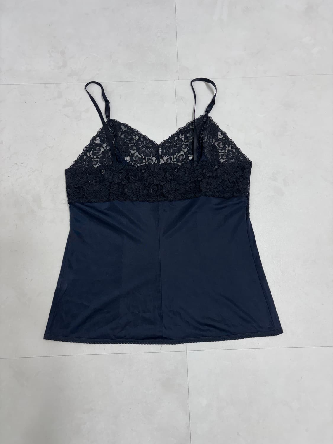 LACE SLIP TOP NAVY 상품이미지7