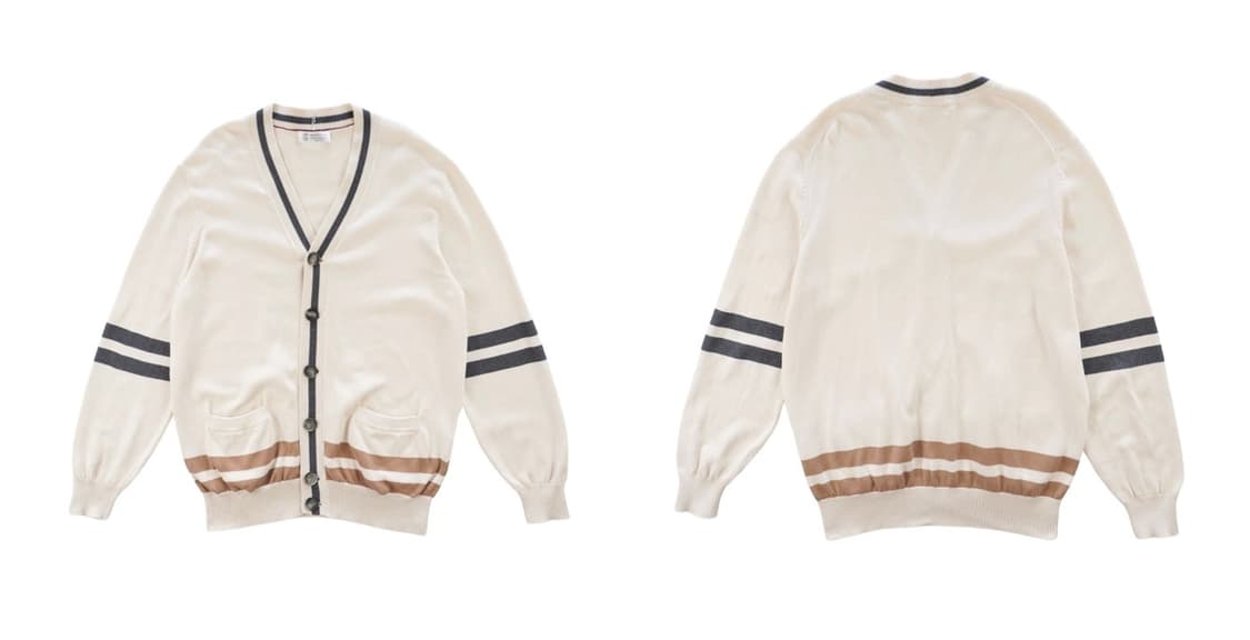 브루넬로 쿠치넬리 / 배색 가디건 / 50 (국내 105)  상품이미지5