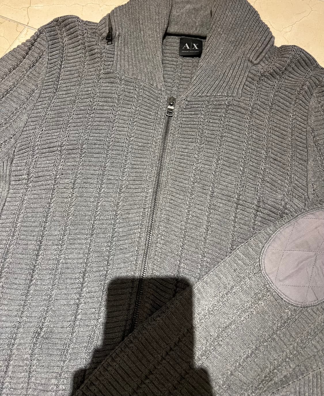 Armani exchange(아르마니 익스체인지) 숄카라 니트 집업 상품이미지3