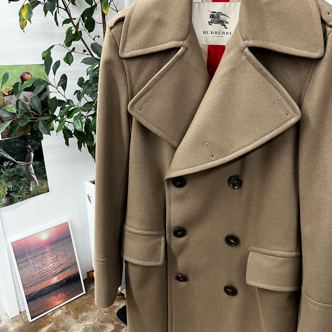 버버리 더블브레스티드 울코트 S 상품이미지3