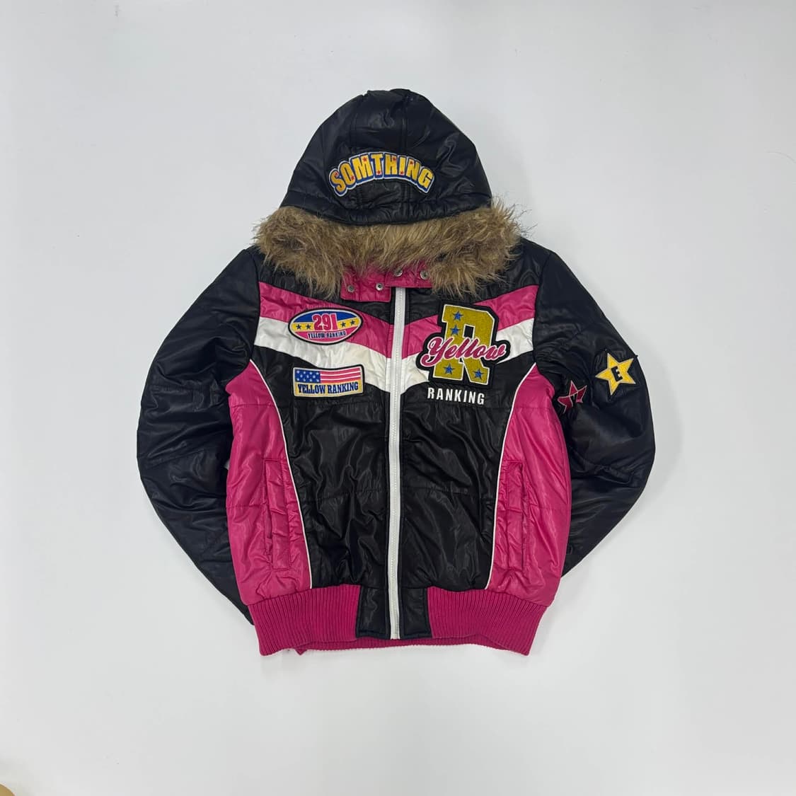 일본빈티지 y2k 펑크 퍼 자켓 걸즈 숏패딩(M) 상품이미지2