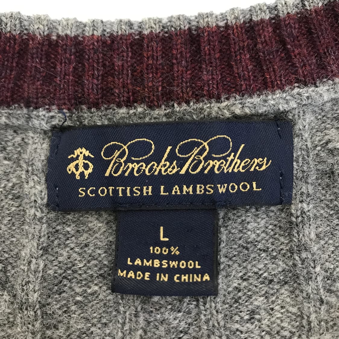 브룩스브라더스 셔틀랜드 램스울100프로 케이블니트 [L사이즈] 상품이미지5